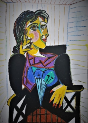 Kopia obrazu. Pablo Picasso, Portret Dory Maar