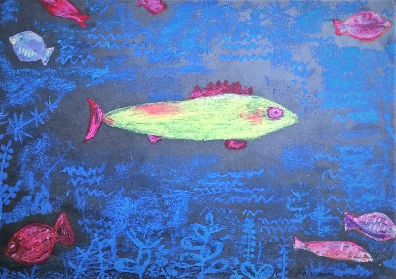 Kopia obrazu. Paweł Klee, Złota ryba