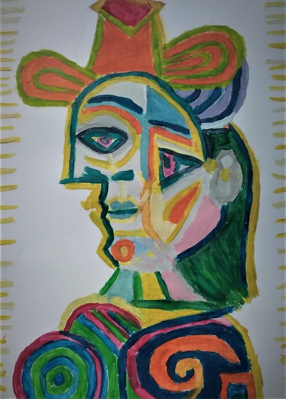 Kopia obrazu. Pablo Picasso, Portret kobiety w kapeluszu.