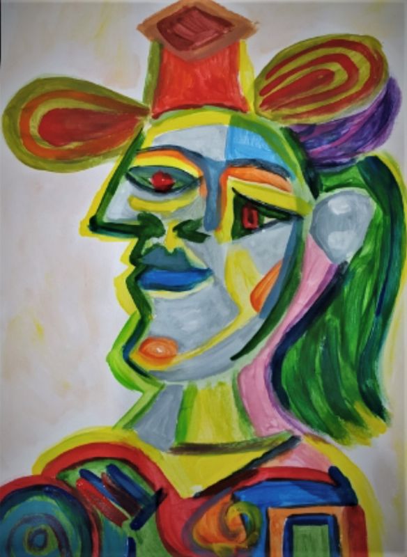 Kopia obrazu. Pablo Picasso, Portret kobiety w kapeluszu