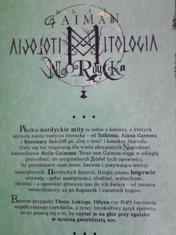 Strona z  książki Mitologia Nordycka