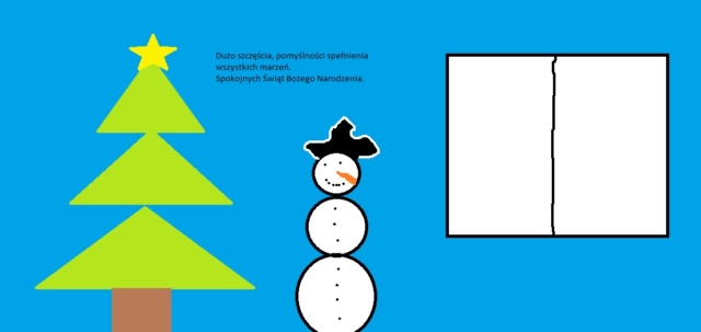 Praca w konkursie grafiki komputerowej na kartkę świąteczną